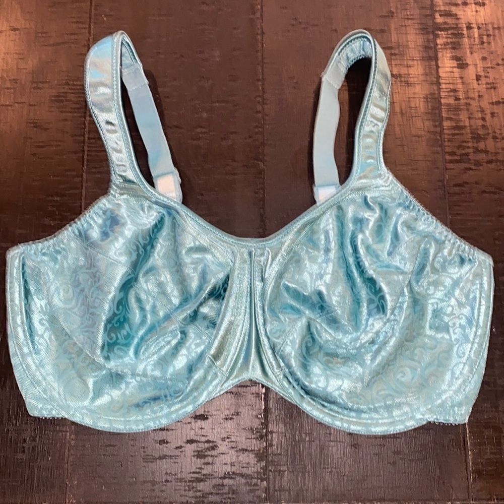 Bali Vine Underwire Teal Blue Romantic Comfort Bra 36DD